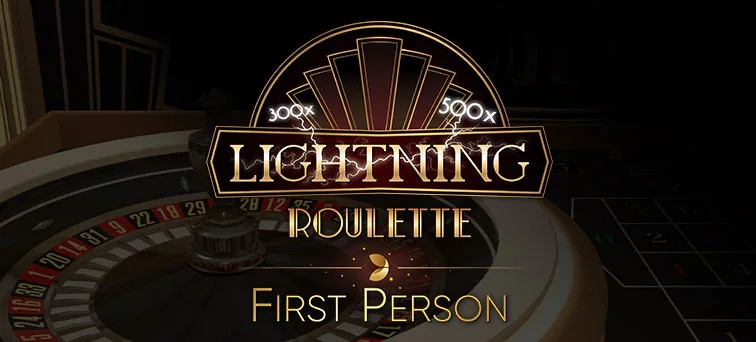 First Person Lightning Roulette slot visual from Evolution available on qbet-deutschland.com